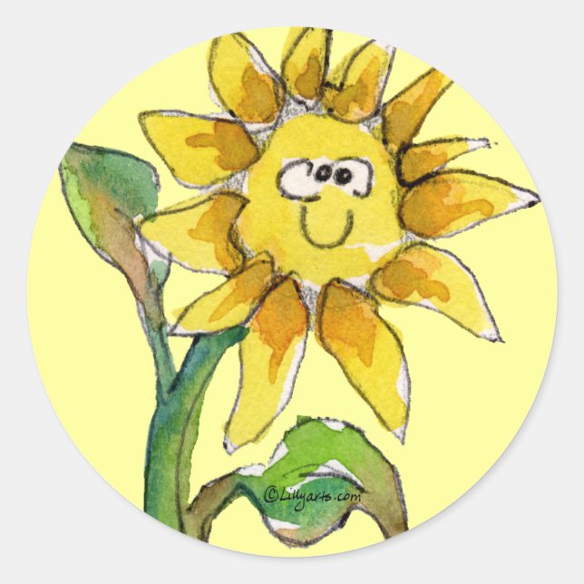Adesivo Vinheta Sunflower Clipart 9 (Frente)