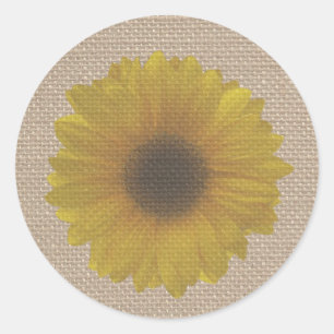 Adesivo Vinheta Sunflower Inspirada em Burlap