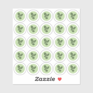 Adesivo Vinheta Vegetariana de 2 Cores