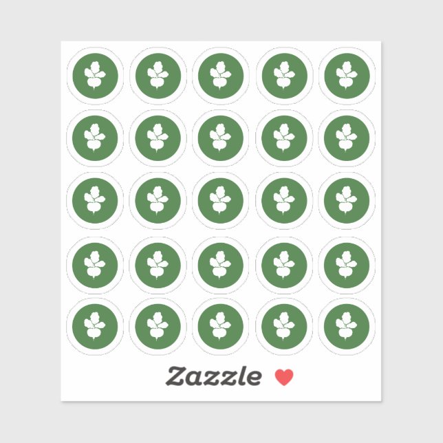 Adesivo Vinheta Vegetariana de Escolha das Refeições (Folha)