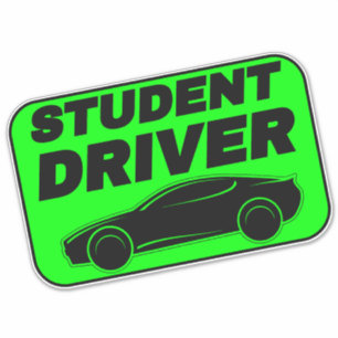 Adesivo Vinheta Verde para Novos Drivers de Carro (Driver