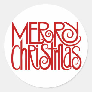 Adesivo Vinheta Vermelha Feliz Natal