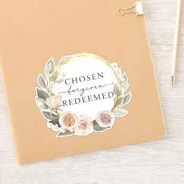 Adesivo Vinheta Verse-Bíblia Cristã de Quitação Escolhida