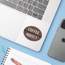 Adesivo Vinheta Viciada em Café