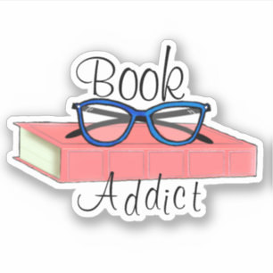 Adesivo Vinheta Viciada em Livro 3x3