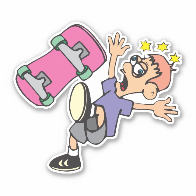 Adesivo Vinheta-Vinho De Corte Personalizado Do Skateboard (Frente)