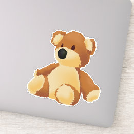 Adesivo Vinheta-Vinho De Corte Personalizado Do Urso De Te