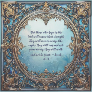 Adesivo Vinheta-Vinho De Corte Personalizado Isaiah 40:31