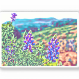 Adesivo Vinheta-vinil das-flores roxas canadianas