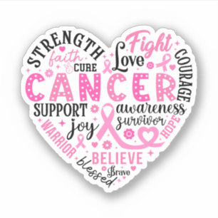 Adesivo Vinheta Vinil de Consciência do Cancer da Mama