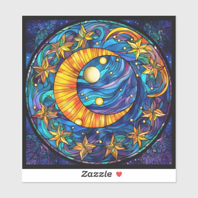 Adesivo Vinheta-vinil de corpos celestes (Folha)