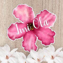 Adesivo Vinheta-vinil de corte personalizado havaiano-rosa