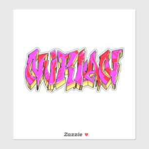 Adesivo Vinheta-vinil de Grafite "Mirian" com corte person