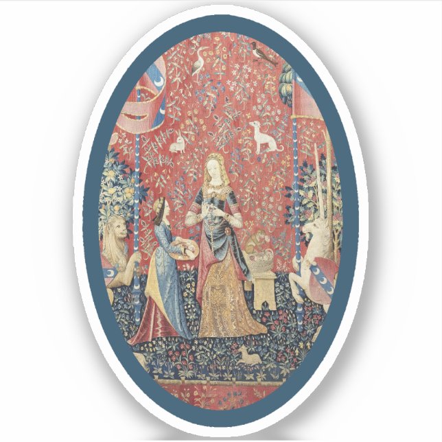 Adesivo Vinheta-vinil de Lady e Unicorn (Smell) (Frente)