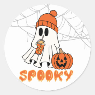 Adesivo Vinheta-vinil fantasma fofo e fofo