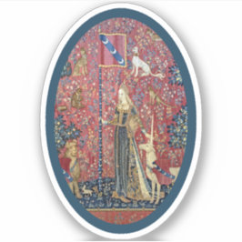 Adesivo Vinheta-vinil Lady e Unicorn (Touch)