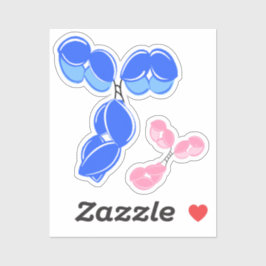 Adesivo vinheta vinílica - IgG azul (anticorpo) com bônus