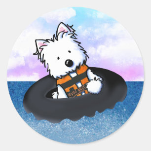 Adesivo Vinheta Westie KiniArt flutuante