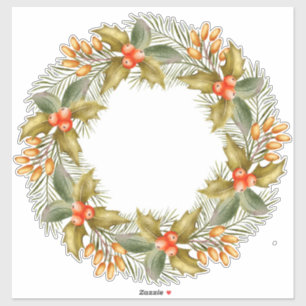 Adesivo Vinheta Wreath de Natal