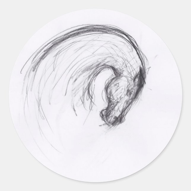 Adesivo Vinheta Zodiac de 2 Cavalos de Desenho Original (Frente)