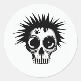 Adesivo Vinheta 'ZOMBIE PUNK SKULL'