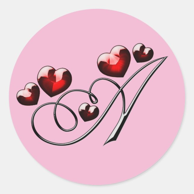 Adesivo vinhetas A iniciais do monograma (Frente)