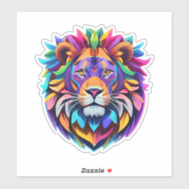 Adesivo Vinhetas Adoráveis de Leão com Amor para Ventilado