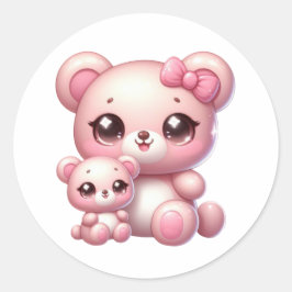Adesivo Vinhetas Adoráveis do Urso Kawaii: Sobrecarga Cute