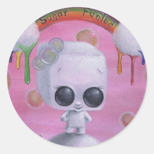 Adesivo vinhetas alimentadas a açúcar