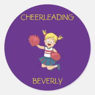 Adesivo Vinhetas-CHEERLEADING para raparigas COM NOME PERS