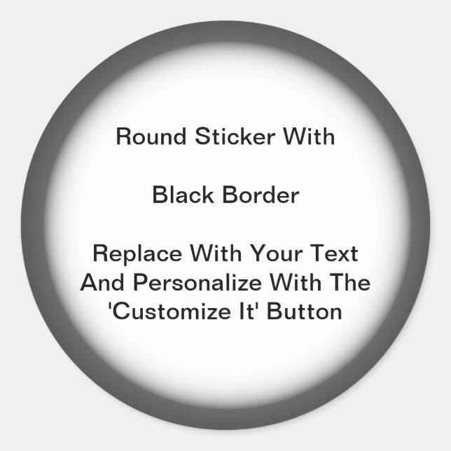 Adesivo Vinhetas Circulantes Borda De Cinza Preta Em Folha (Frente)