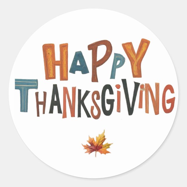 Adesivo Vinhetas clássicas de ação de graças (Frente)