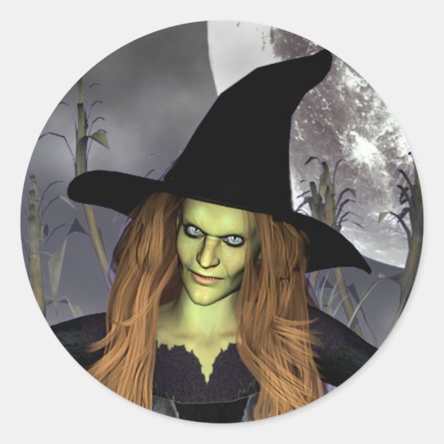 Adesivo Vinhetas Clássicas de Bruxas (Frente)