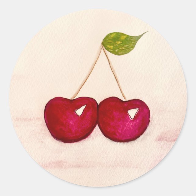 Adesivo Vinhetas coloridas de cereja alegres (Frente)