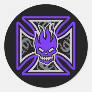 Adesivo Vinhetas Crânio Maltês