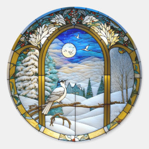 Adesivo Vinhetas da janela de inverno