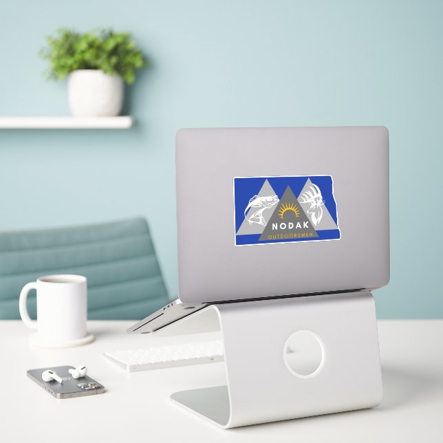 Adesivo Vinhetas da janela NODAK (Laptop na mesa)