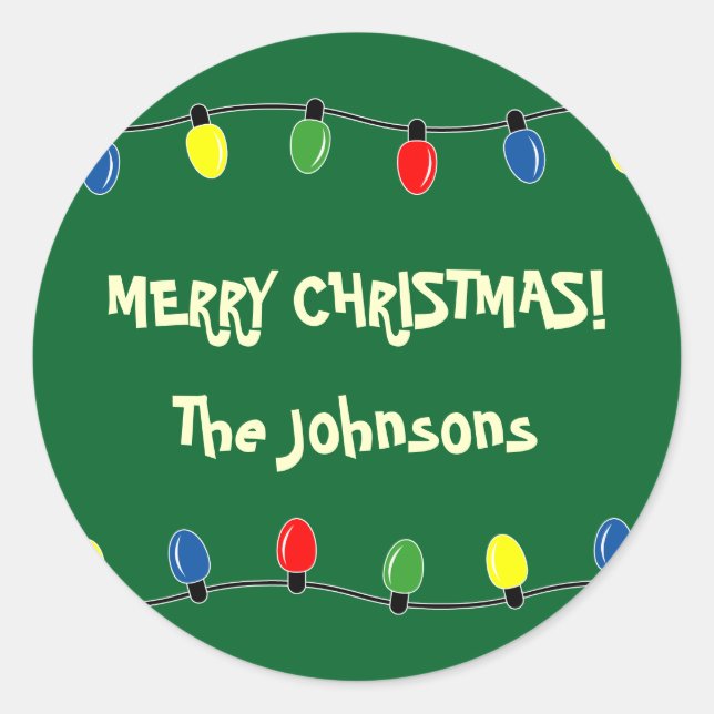 Adesivo Vinhetas das árvores de Natal | Personalizável (Frente)