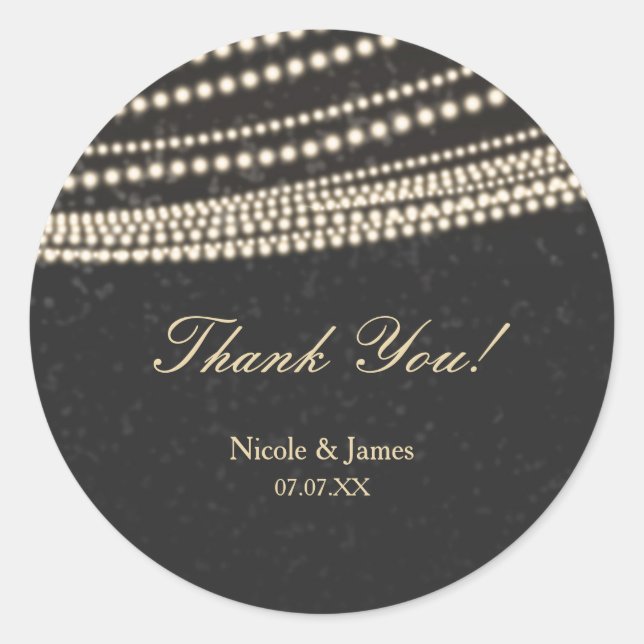 Adesivo Vinhetas das luzes escuras pretas do céu e das luz (Frente)