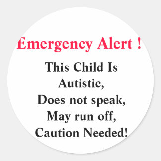 Adesivo Vinhetas de alerta de emergência