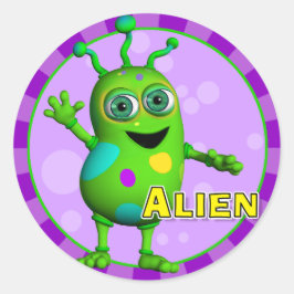 Adesivo Vinhetas de Alienígena divertida