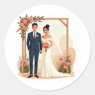 Adesivo Vinhetas de Amor no Dia do Casamento