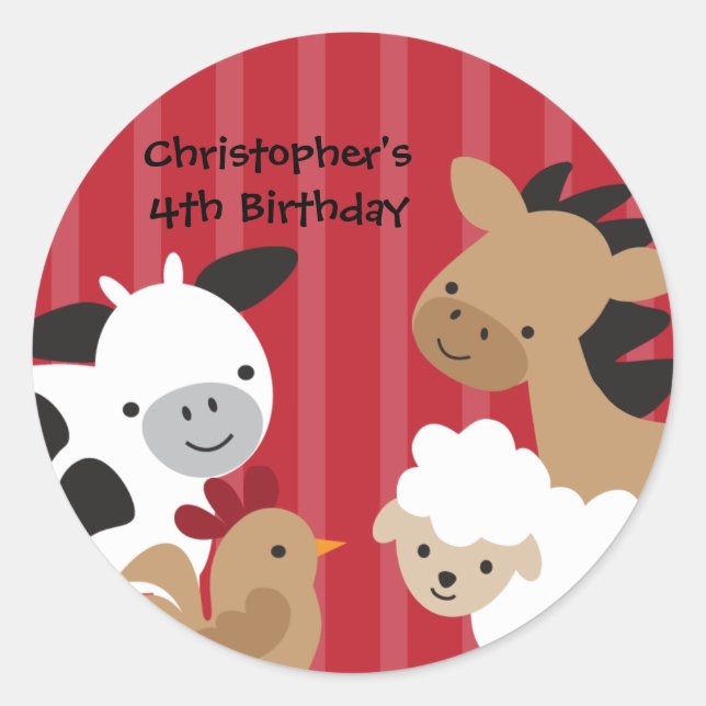 Adesivo Vinhetas de animais de criação (Frente)