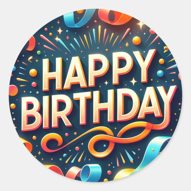 Adesivo vinhetas de aniversário (Frente)