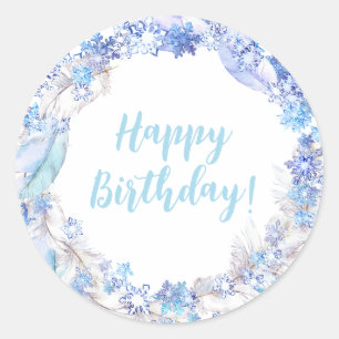 Adesivo Vinhetas de aniversário congeladas