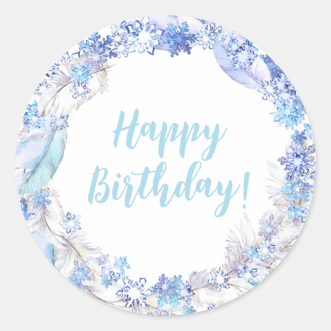 Adesivo Vinhetas de aniversário congeladas (Frente)