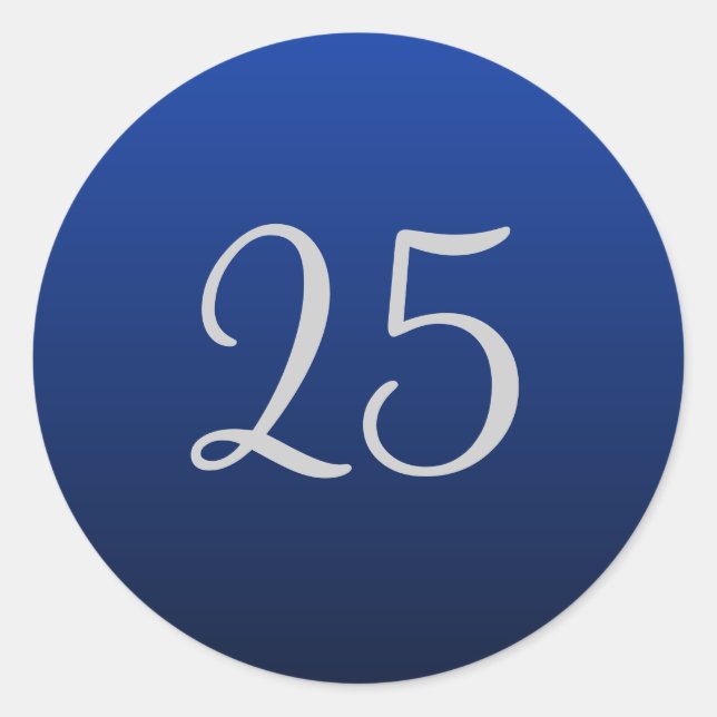 Adesivo Vinhetas de Aniversário de Casamento 25 (Frente)