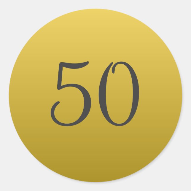 Adesivo Vinhetas de aniversário de casamento do 50º aniver (Frente)