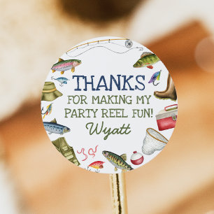 Adesivo Vinhetas de Aniversário de Pesca