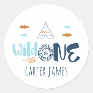 Adesivo Vinhetas de Aniversário do Primeiro Garoto Selvage